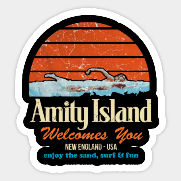 Amity Island Funny Shark Jaws Quints Retro Movie Amity Island Funny